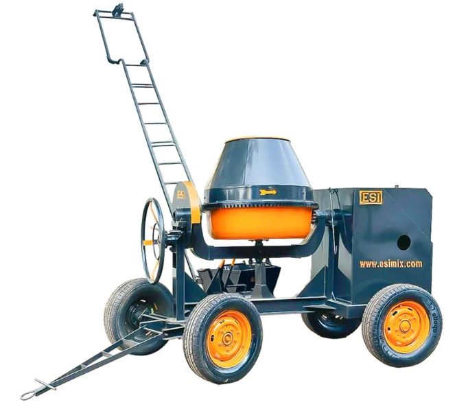 semi auto concrete mixer machine with lift
